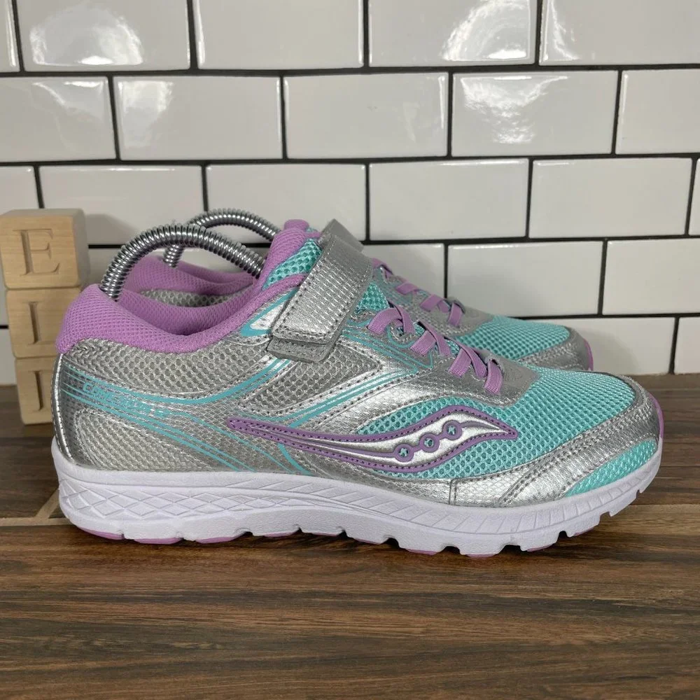 Saucony Cohesion 12 A/C Youth Girls Size 6.5 Shoes Multicolor Active Sneaker NEW